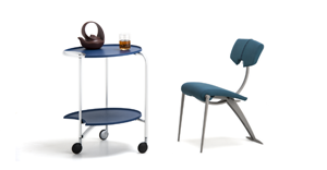 折叠移动桌生活场景图（品茶）